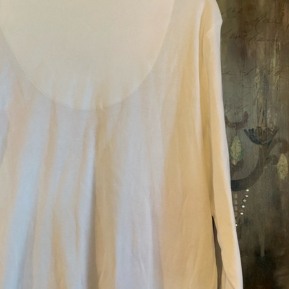 NWT Karen Scott 3/4 Sleeve T-Shirt with Beautiful Flowers and Print - Picture 10 of 11
